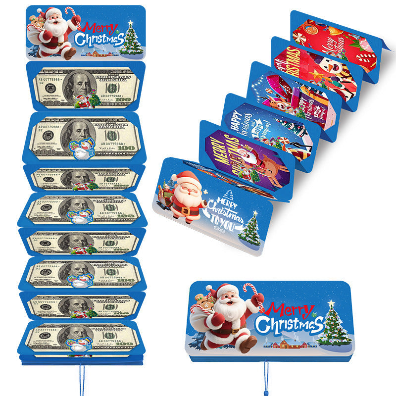 🎁💝70% OFF!!!-Ready for Christmas!🎄✉️Christmas Cash Gift Card Holder with Santa Envelope with 6 Slots, 🎅Merry Christmas Money Gift for Family Friends