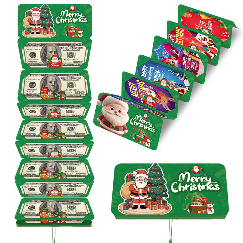 🎁💝70% OFF!!!-Ready for Christmas!🎄✉️Christmas Cash Gift Card Holder with Santa Envelope with 6 Slots, 🎅Merry Christmas Money Gift for Family Friends