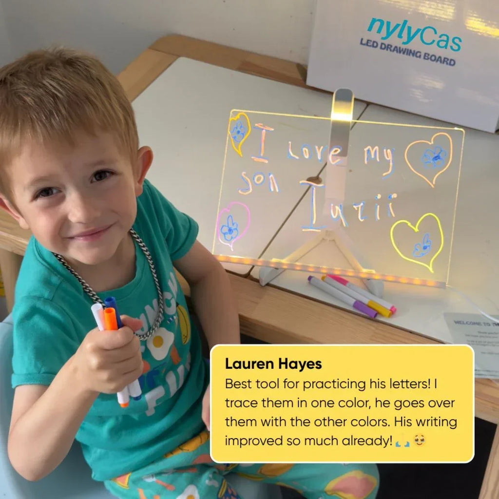 🌲Early Christmas Sales 50% OFF🎁✨Kids Luminous Led Drawing Lamp Board 👍-Erasable Reusable Board for Kids Learning