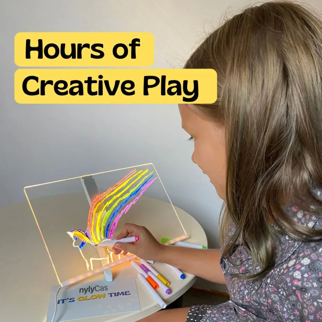 🌲Early Christmas Sales 50% OFF🎁✨Kids Luminous Led Drawing Lamp Board 👍-Erasable Reusable Board for Kids Learning