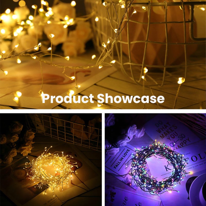 🏠✨LAST DAY SALE 70% OFF!!🎄Christmas Copper Wire Firecracker Light String👍-for Christmas, Holiday Party Indoor Outdoor Decor