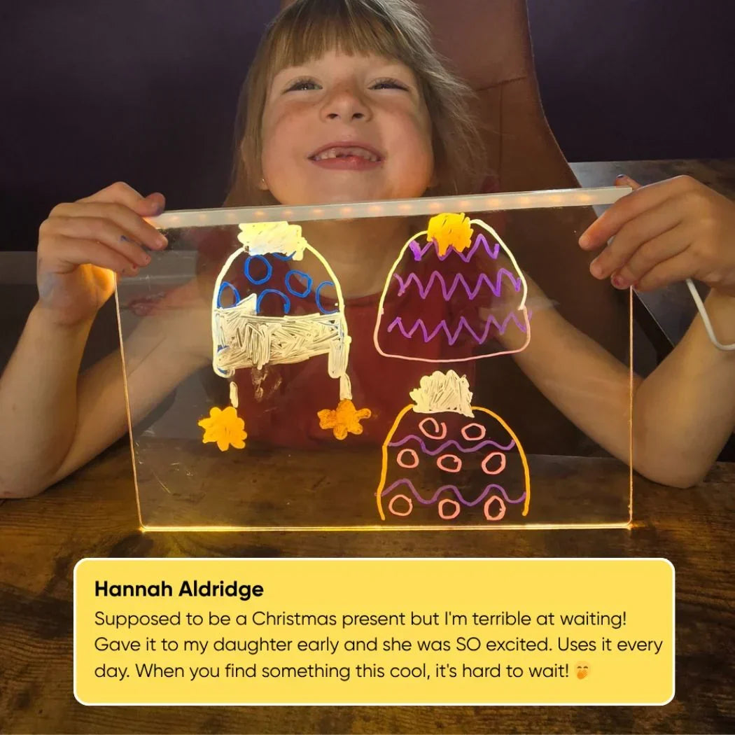 🌲Early Christmas Sales 50% OFF🎁✨Kids Luminous Led Drawing Lamp Board 👍-Erasable Reusable Board for Kids Learning