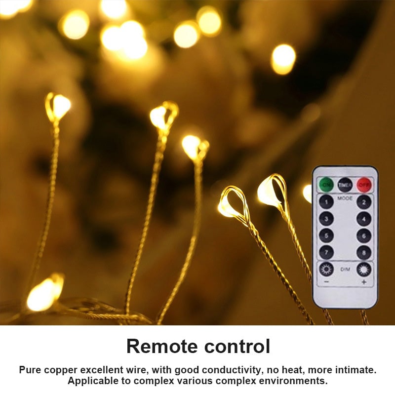 🏠✨LAST DAY SALE 70% OFF!!🎄Christmas Copper Wire Firecracker Light String👍-for Christmas, Holiday Party Indoor Outdoor Decor