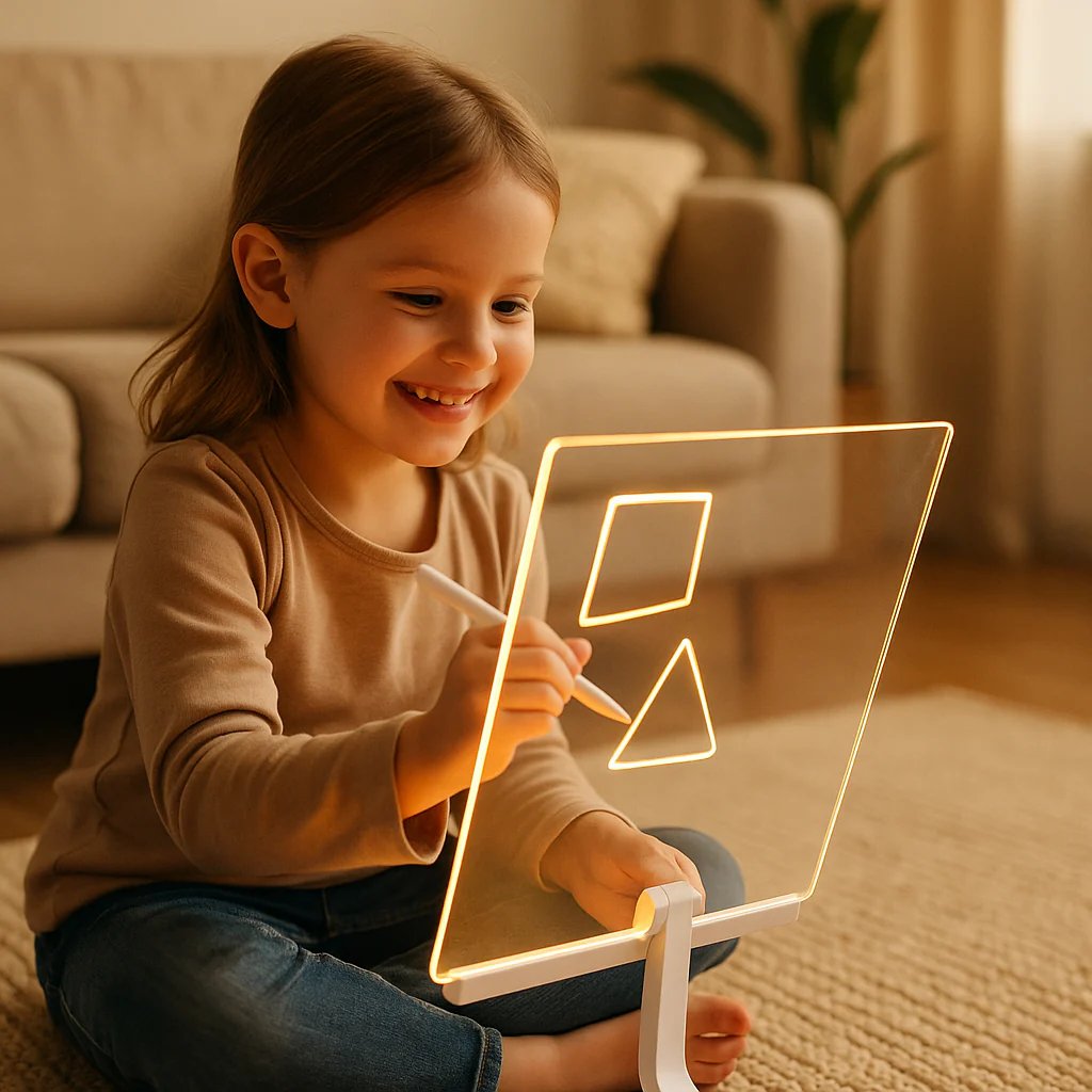 🌲Early Christmas Sales 50% OFF🎁✨Kids Luminous Led Drawing Lamp Board 👍-Erasable Reusable Board for Kids Learning