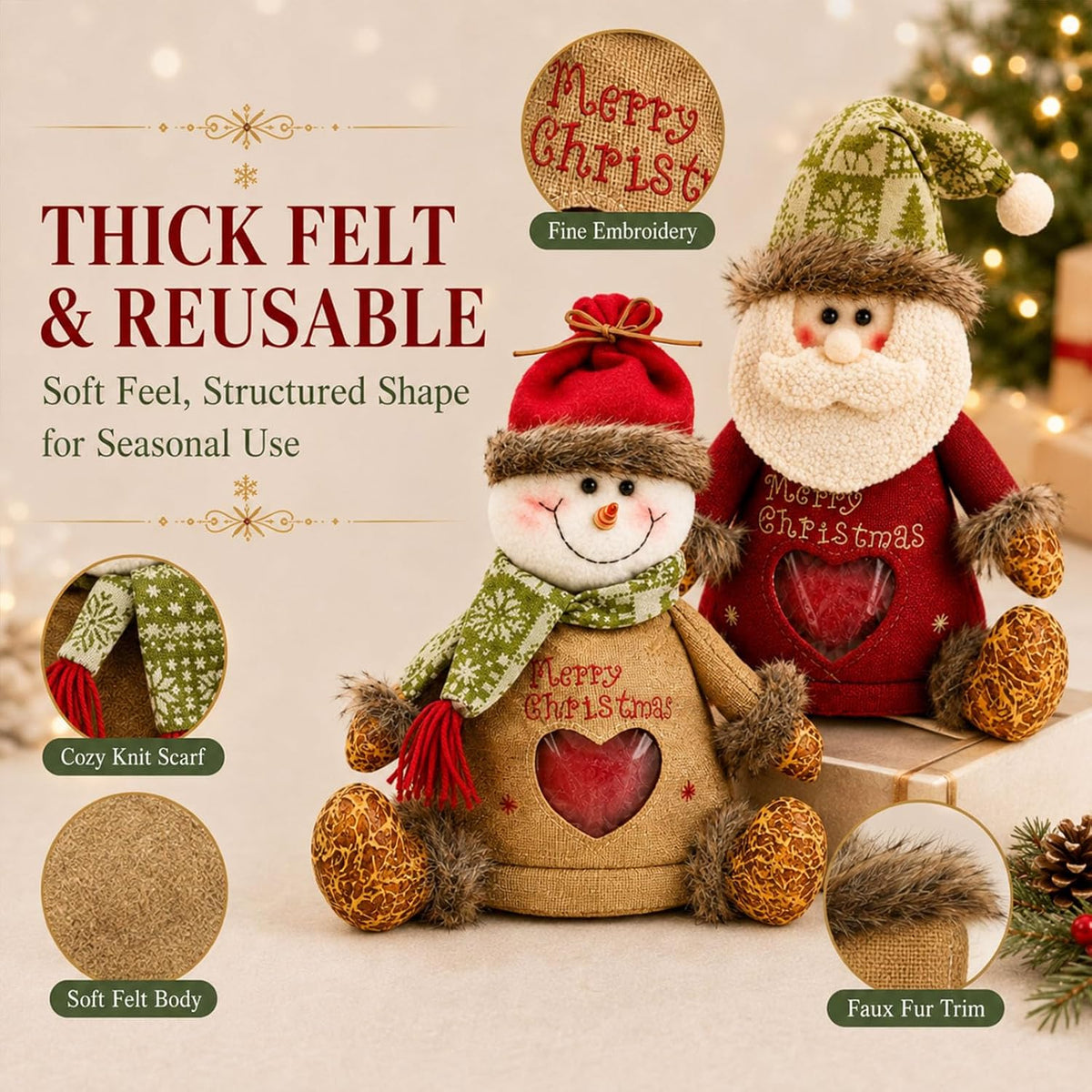 ⏳LAST DAY SALE ONLY ￡11.99/Set!!✨🎅Christmas Gift Bags Zipper Design🎁
