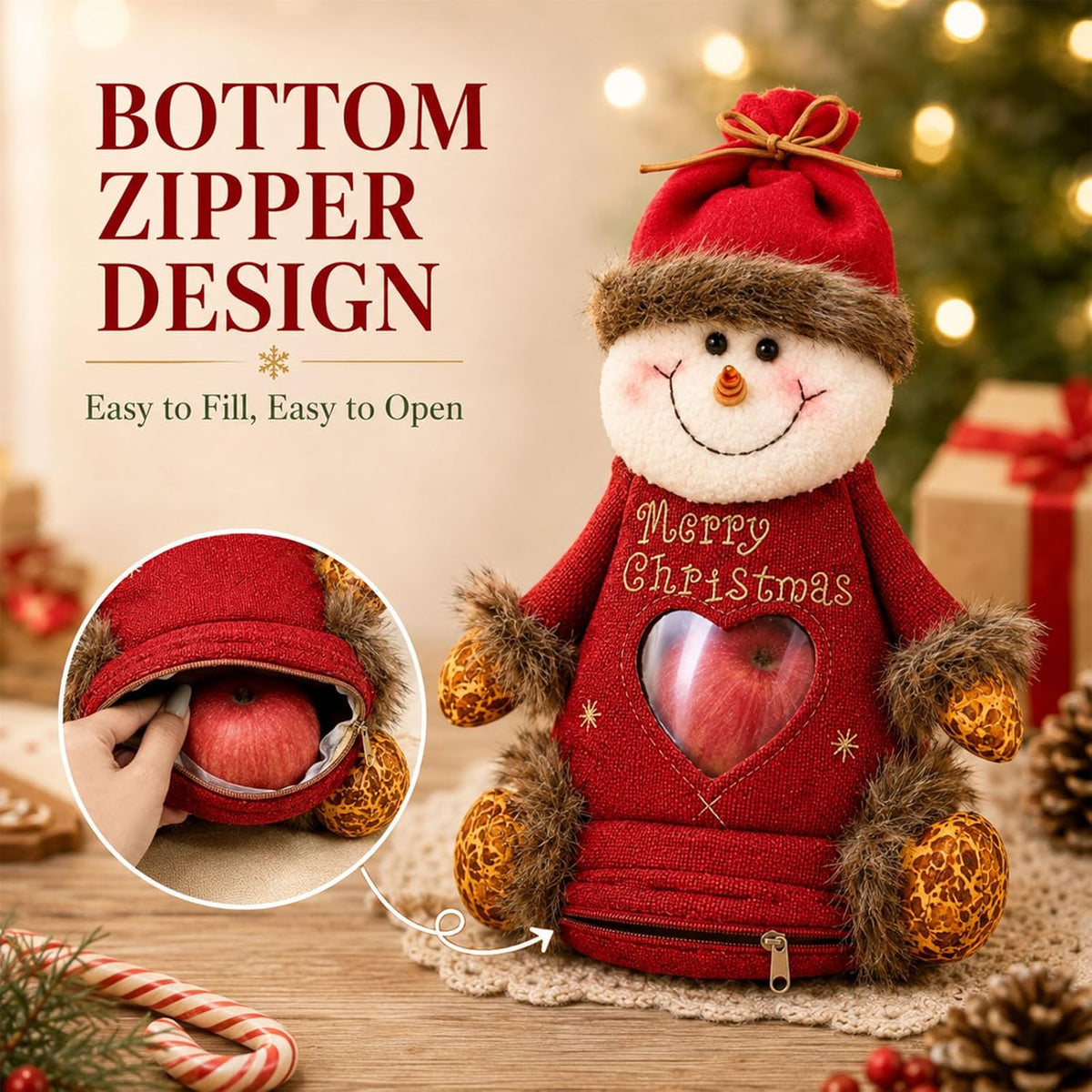 ⏳LAST DAY SALE ONLY ￡11.99/Set!!✨🎅Christmas Gift Bags Zipper Design🎁