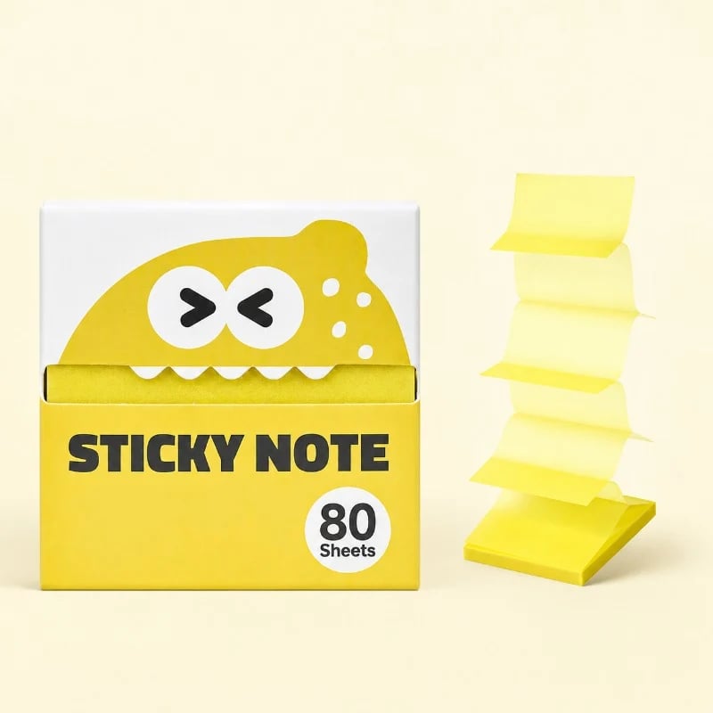 🎁💝70% OFF!!!-Ready for Christmas!🎄Transparent Pull-Out Glitter Sticky Notes（Includes Christmas gift styles and fruit styles）-6 Boxes, 80 Sheets Per Box