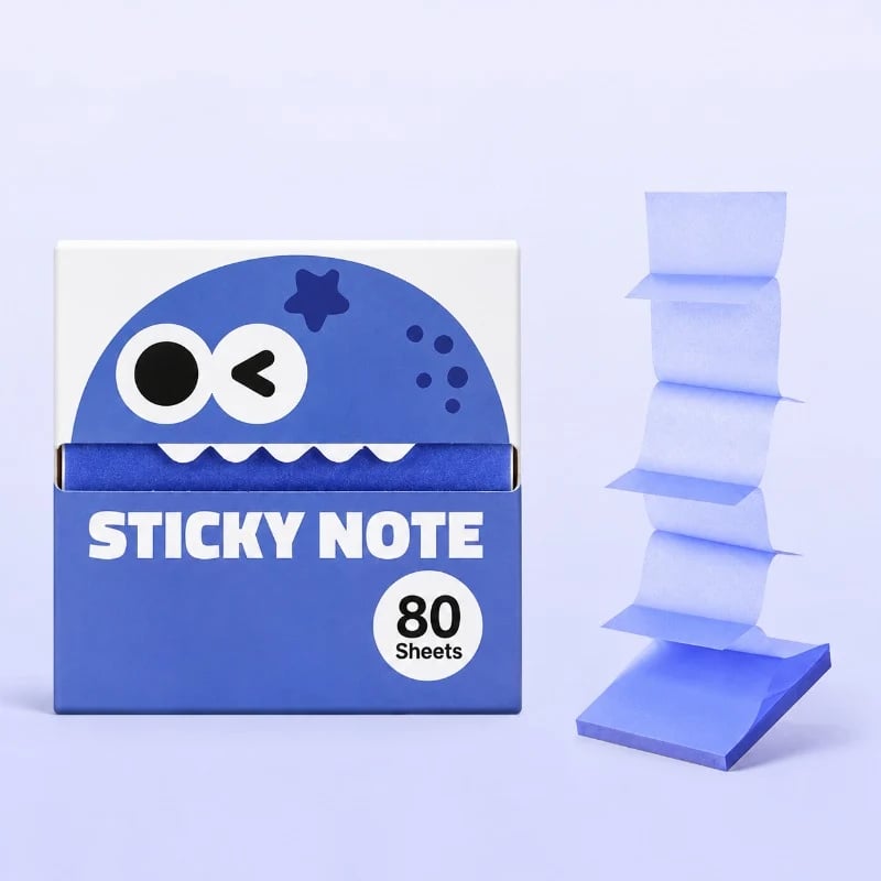 🎁💝70% OFF!!!-Ready for Christmas!🎄Transparent Pull-Out Glitter Sticky Notes（Includes Christmas gift styles and fruit styles）-6 Boxes, 80 Sheets Per Box