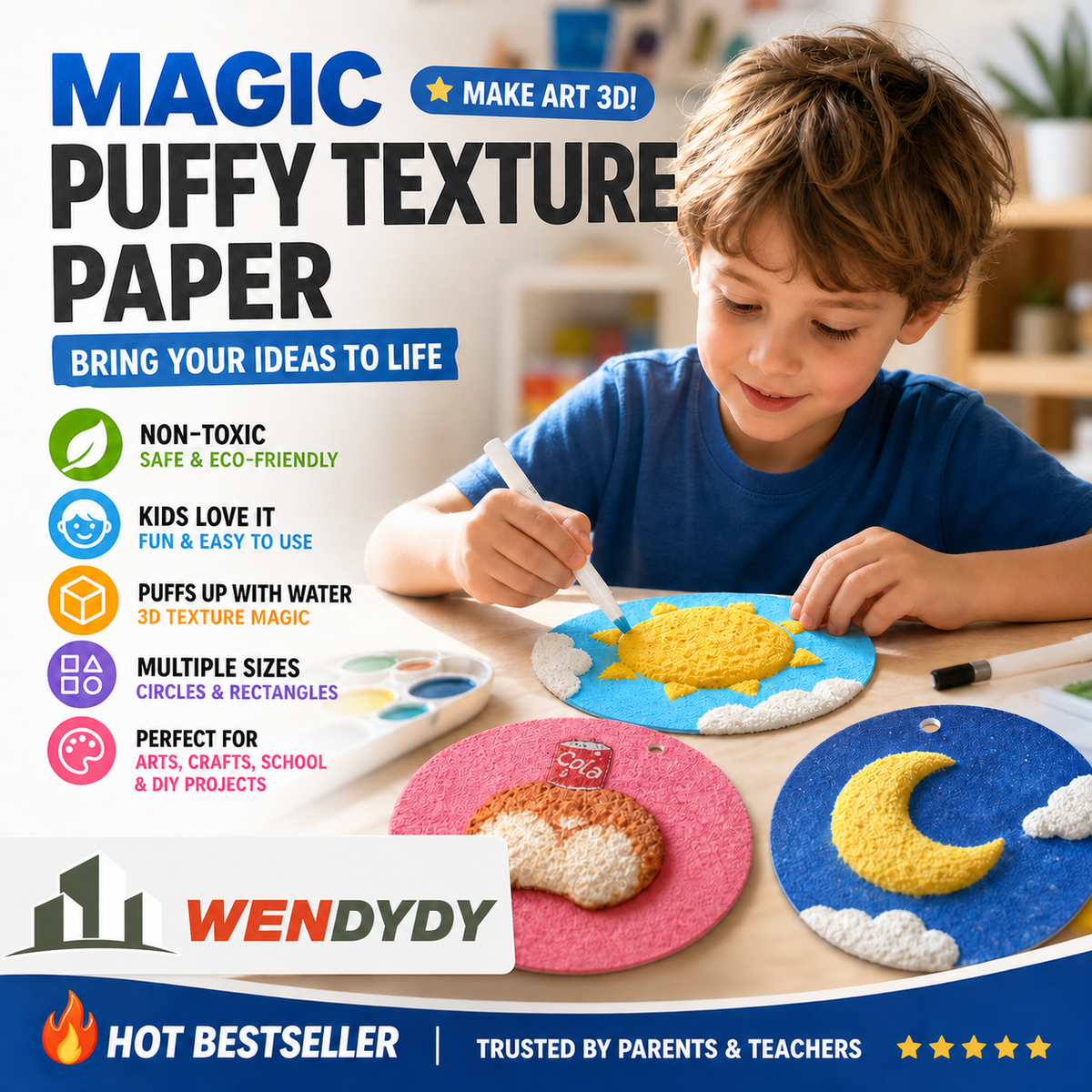 🎨Christmas Hot Sale 50% OFF✨Magic Fluffy Pigments, Pigment Paper, DIY Paintbrushes