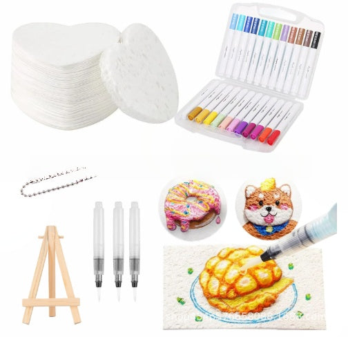 🎨Christmas Hot Sale 50% OFF✨Magic Fluffy Pigments, Pigment Paper, DIY Paintbrushes