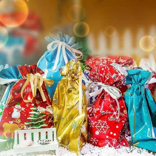 🎁70% OFF!!!-Ready for Christmas!🎅Drawstring Christmas Gift Bags (Biodegradable)🎁