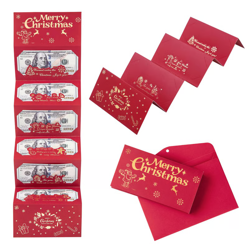 🎁💝70% OFF!!!-Ready for Christmas!🎄✉️Christmas Cash Gift Card Holder with Santa Envelope with 6 Slots, 🎅Merry Christmas Money Gift for Family Friends