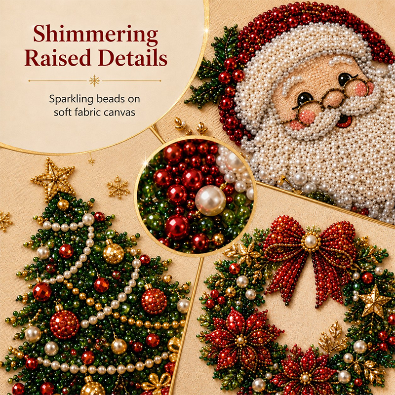 🔥Last Day 49% OFF - ✨🧘Relaxing & Beginner-Friendly - 🎨💎DIY Christmas Pearl Diamond Art Kit