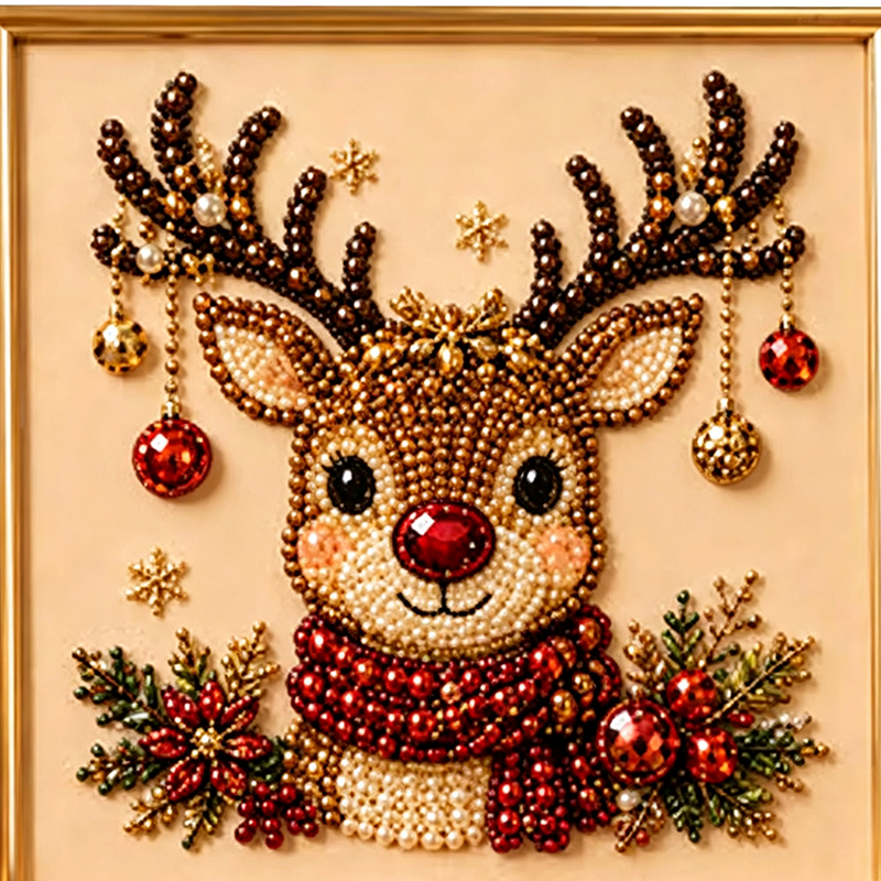 🔥Last Day 49% OFF - ✨🧘Relaxing & Beginner-Friendly - 🎨💎DIY Christmas Pearl Diamond Art Kit