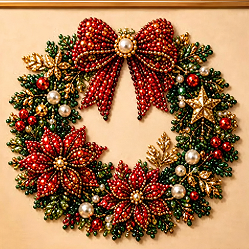 🔥Last Day 49% OFF - ✨🧘Relaxing & Beginner-Friendly - 🎨💎DIY Christmas Pearl Diamond Art Kit
