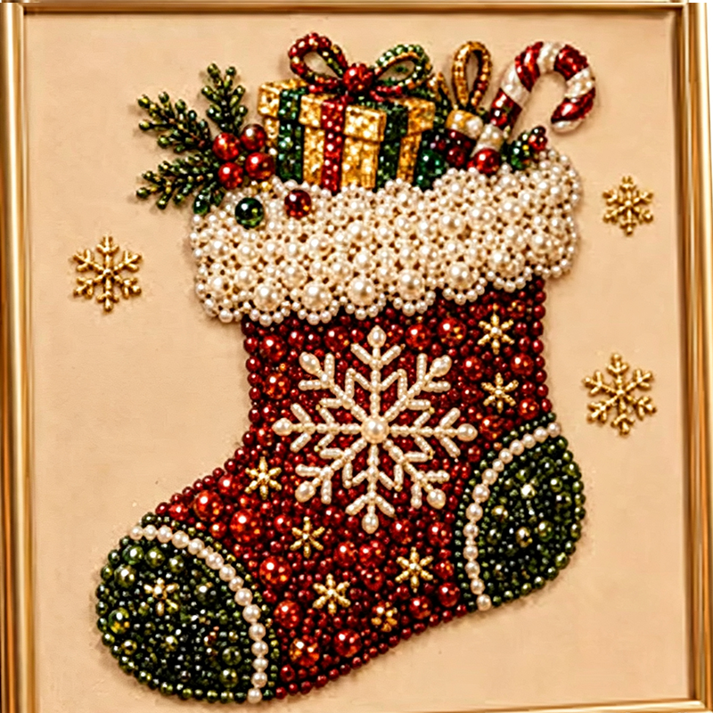 🔥Last Day 49% OFF - ✨🧘Relaxing & Beginner-Friendly - 🎨💎DIY Christmas Pearl Diamond Art Kit