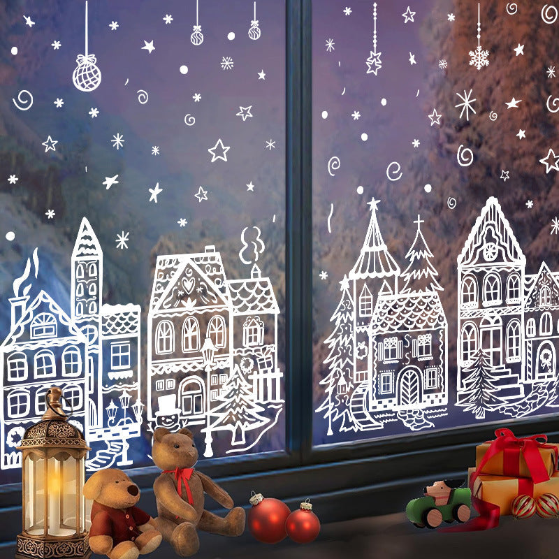 🔥LAST DAY SALE ONLY￡6.99!🎁🎄Christmas Village Window Sticker Set