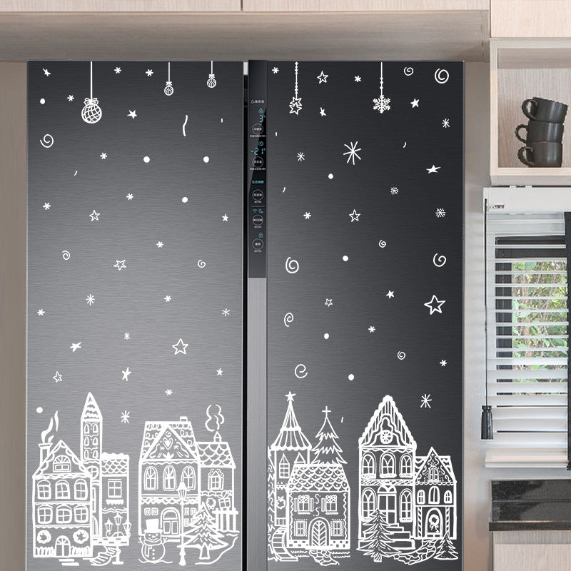 🔥LAST DAY SALE ONLY￡6.99!🎁🎄Christmas Village Window Sticker Set
