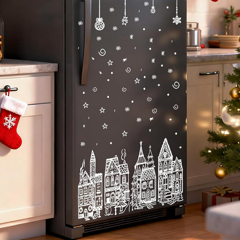 🔥LAST DAY SALE ONLY￡6.99!🎁🎄Christmas Village Window Sticker Set